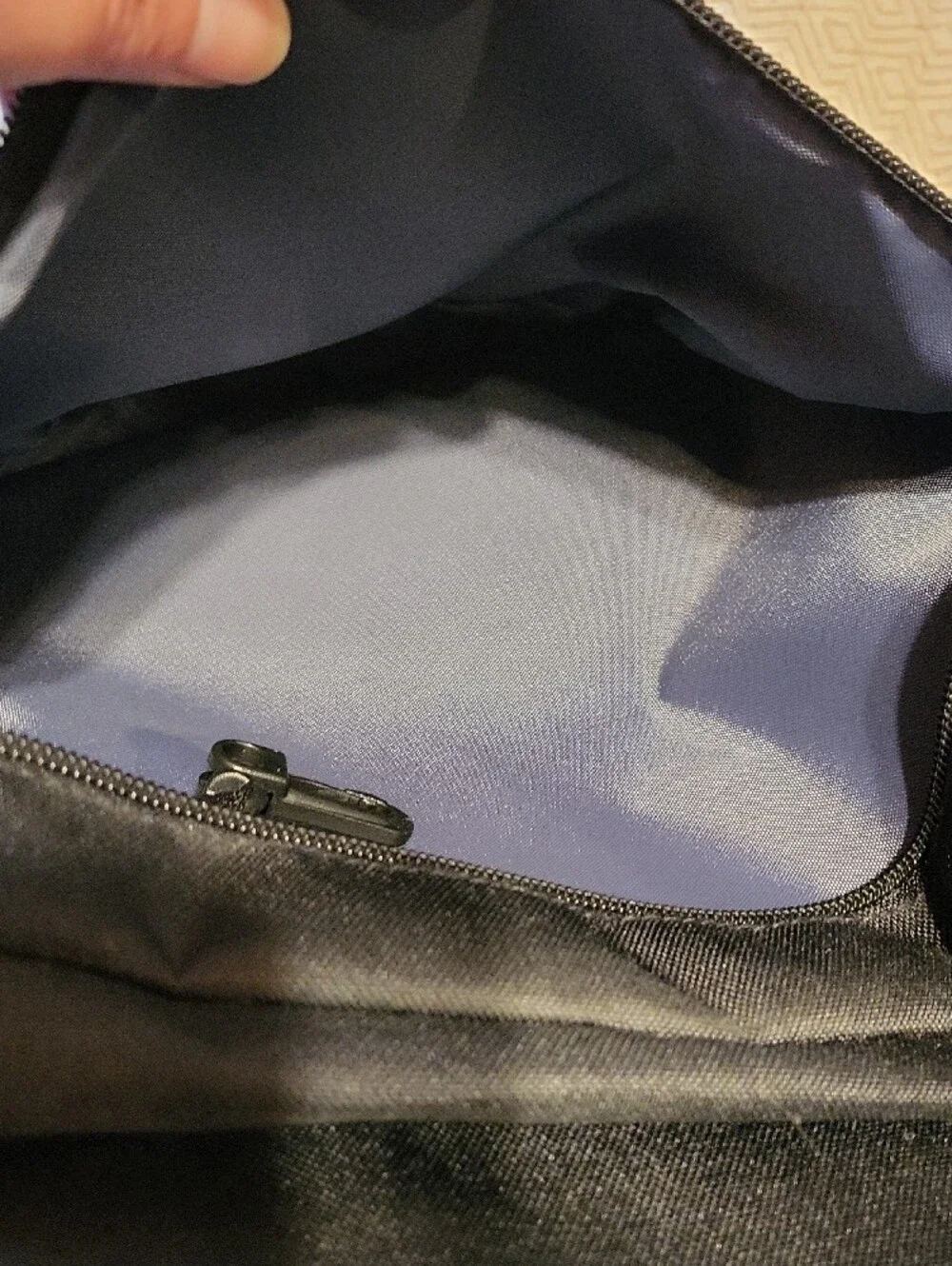 adidas Black Backpack with White Stripe Details